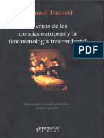 Lectura Del Apóstol Husserl A Los Filósofos