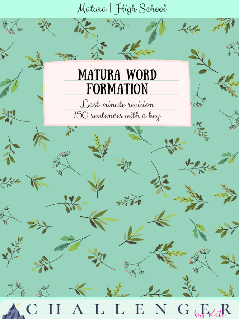 Matura Word Formation Exercises | PDF