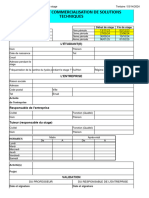 Fiche Préparatoire À La Convention de Stage Pré Convention 2