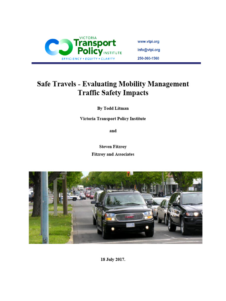 Mobility Management and Traffic Safety Analysis | PDF | Traffic ...