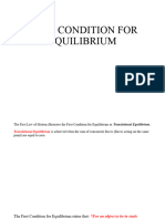 First Condition For Equilibrium
