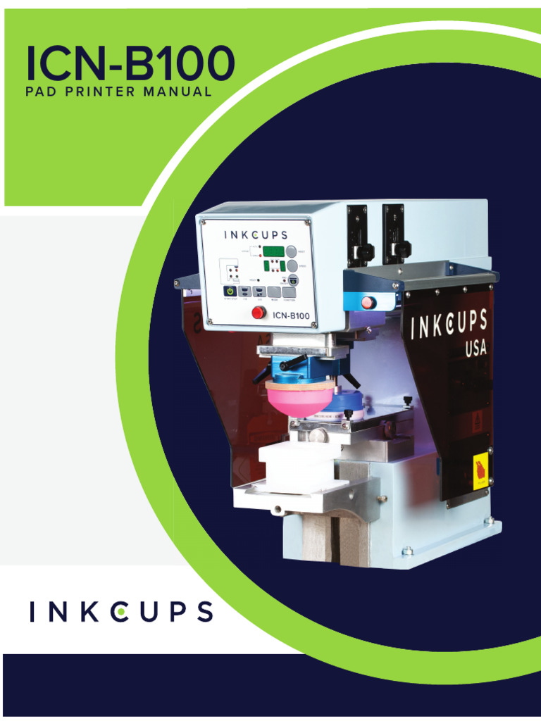 Pad Printing Manual for ICN-B100 | PDF | Etching | Materials