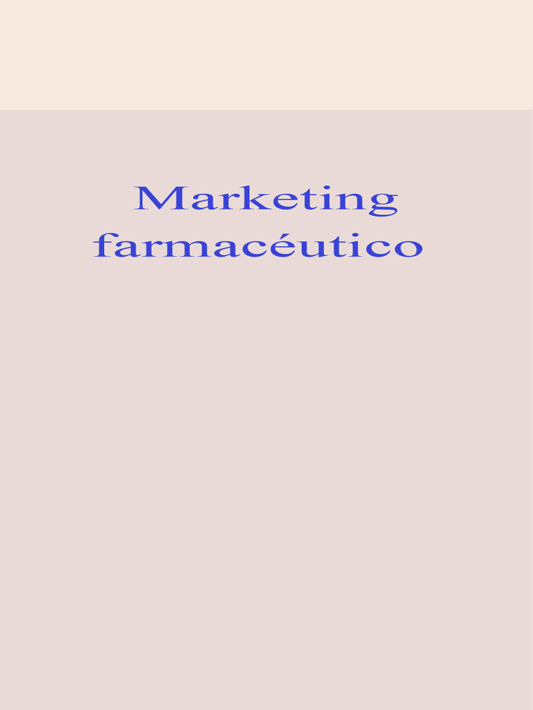 Estrategias de Marketing Farmacéutico | PDF | Marketing | Farmacéutico