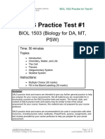 BIOL 1503 Practice Test #1