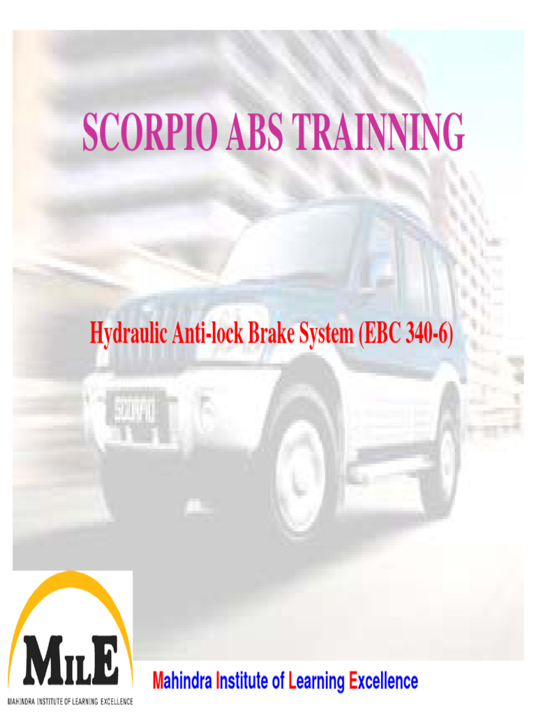 Scorpio Abs | PDF | Anti Lock Braking System | Brake