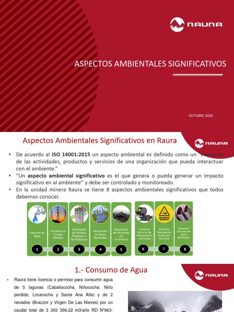 Aspectos Ambientales Significativos SGA ISO 14001 | PDF | Agua | Residuos