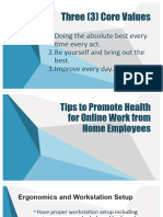 Promoting Health For Online Work From Home Employees