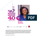 #40WomenUnder40 - Doreen Nanfuka