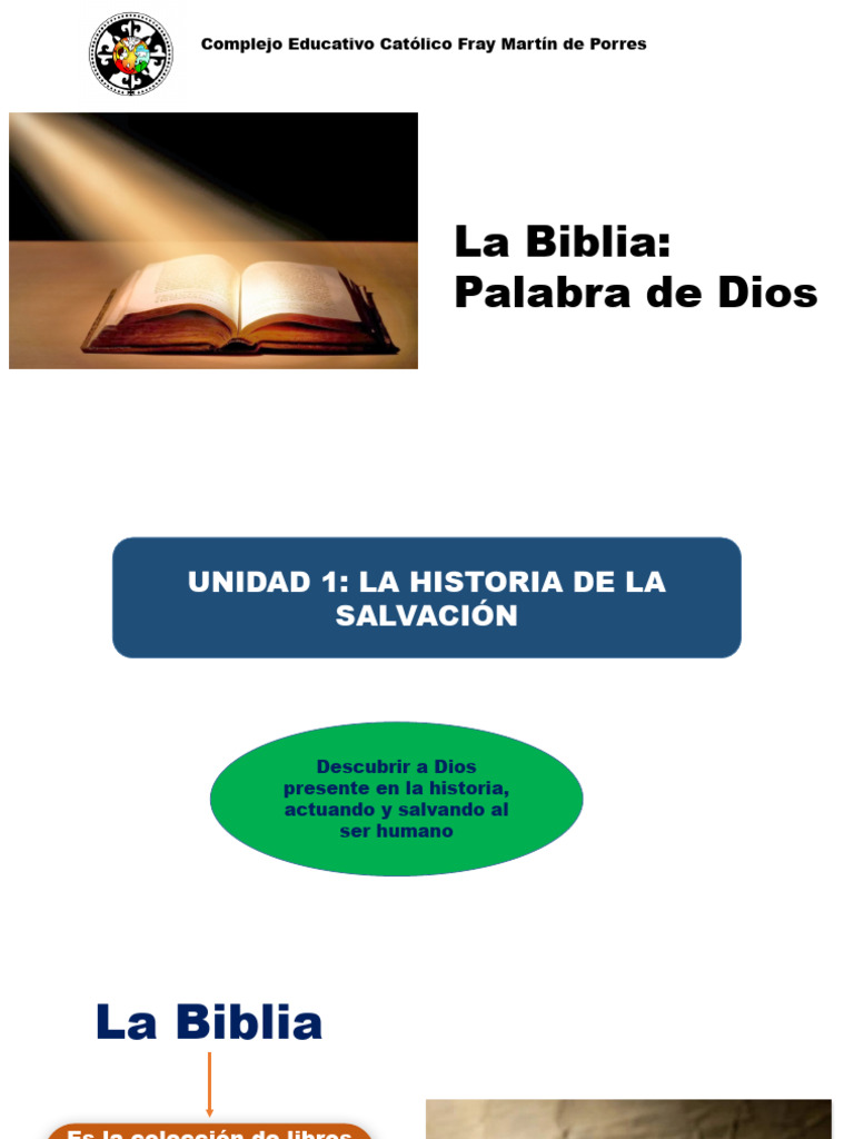 Ed fe 1 bach tema 1 la biblia palabra de dios pdf biblia dios