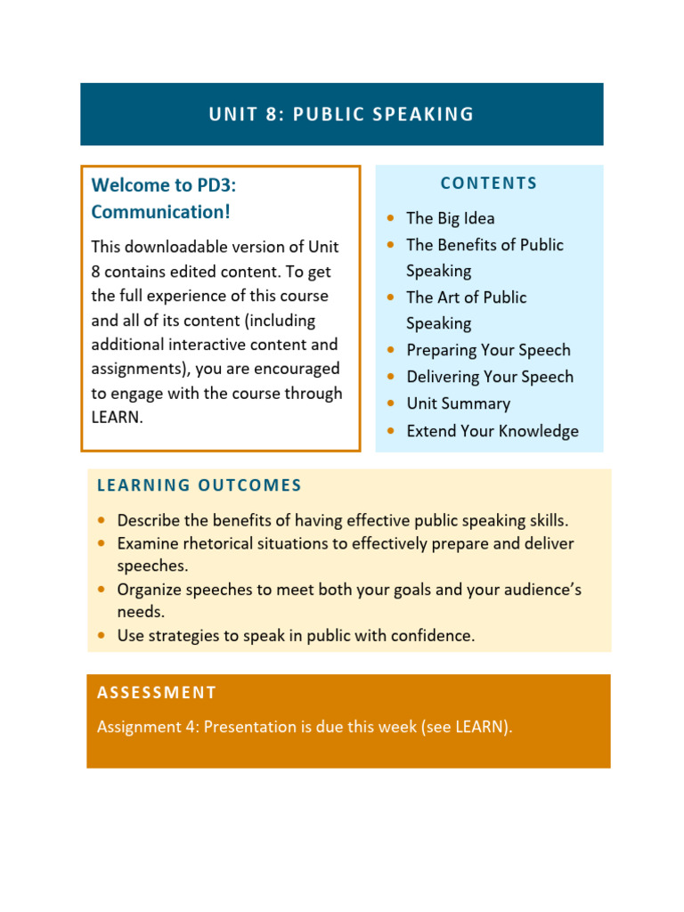 Public Speaking Skills Guide | PDF | Public Speaking | Rhetoric