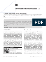 Occupational Health Hazard in Prosthodontics