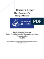 Final Research Report Dr. Bronner's: Morgan Minnich