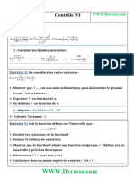 Devoir N1 Semestre 1 Maths 2eme Bac Sciences PC Word Modele 1