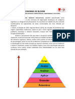 1 A Taxonomia Dos Objetivos Educacionais