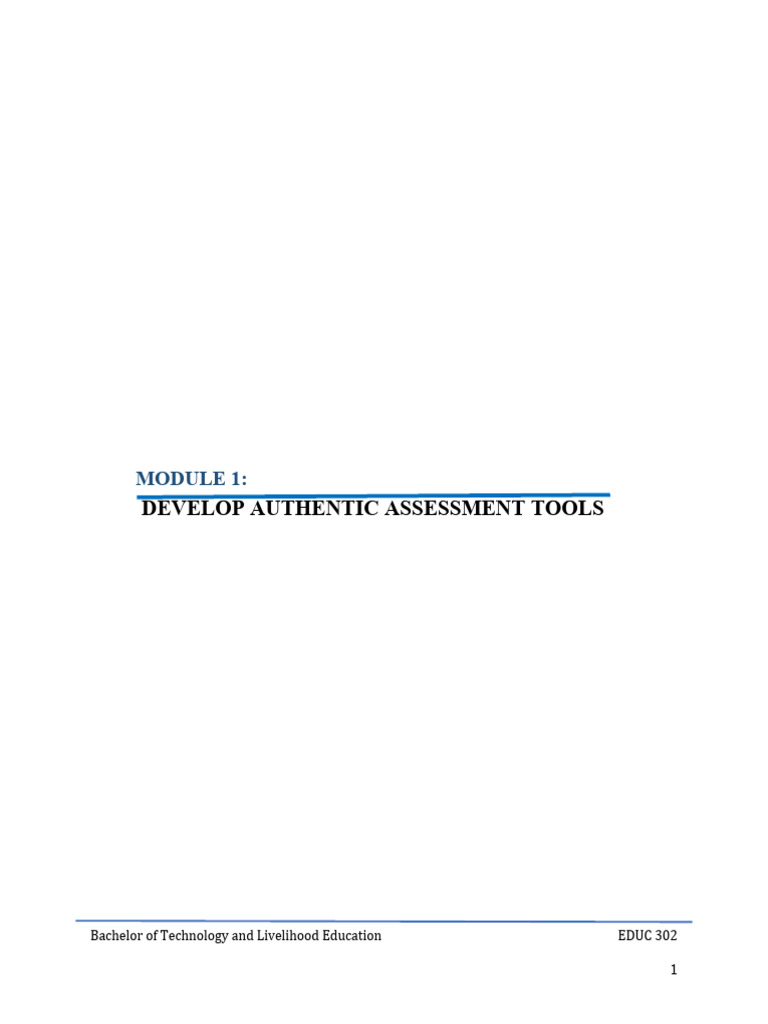 302 Module 1 | PDF | Educational Assessment | Competence (Human Resources)
