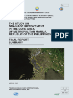 The Study On Drainage Improvement in The Core Area of Metropolitan Manila, Republic of The Philippines Final Report