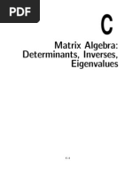 Matrix Algebra: Determinants, Inverses, Eigenvalues