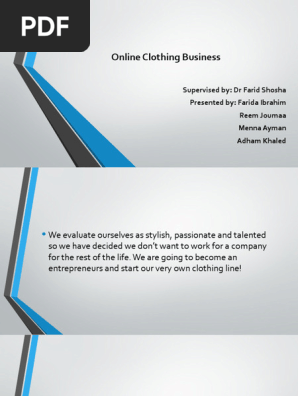 Online Clothing Business
