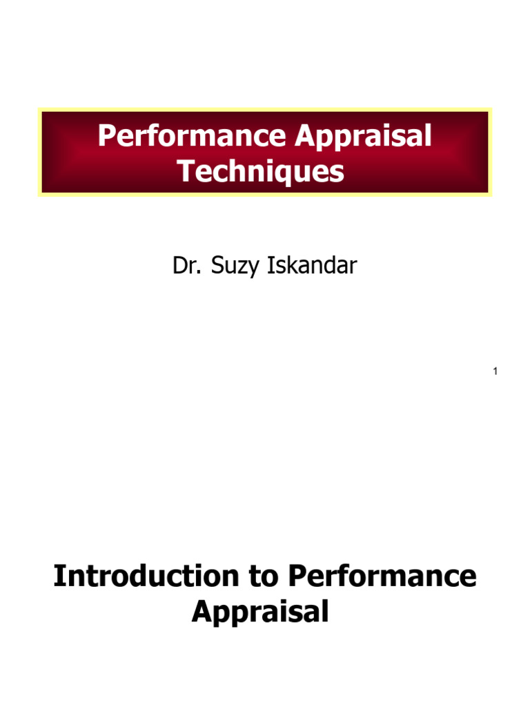 Performance Appraisal Techniques Explained | PDF | Performance ...