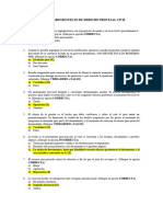 Cuestionario Derecho Procesal Civil