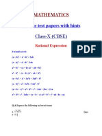 Sample Test Papers With Hints: Mathematics