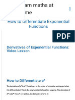 How To Differentiate Exponential Functions: Learn Maths at Home