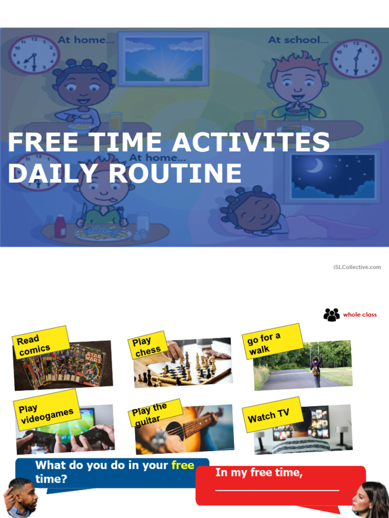 Daily Routines and Free Time Activities | PDF | Workweek And Weekend ...