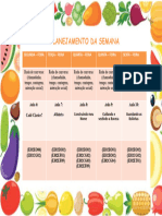 Planejamento Da Semana: Segunda - Feira Terça - Feira Quarta - Feira Quinta - Feira Sexta - Feira