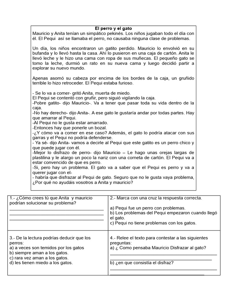 Cuento del perro y el gato PDF