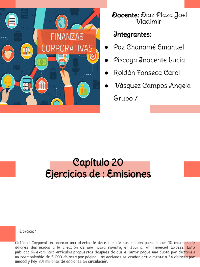 Ejercicios de Finanzas Corporativas | PDF | Oferta (economía ...