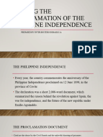 Proclamation of The Philippine Independence