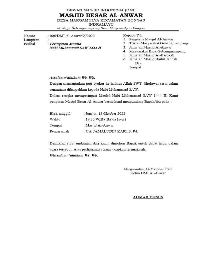 06-Undangan Maulid Nabi | PDF