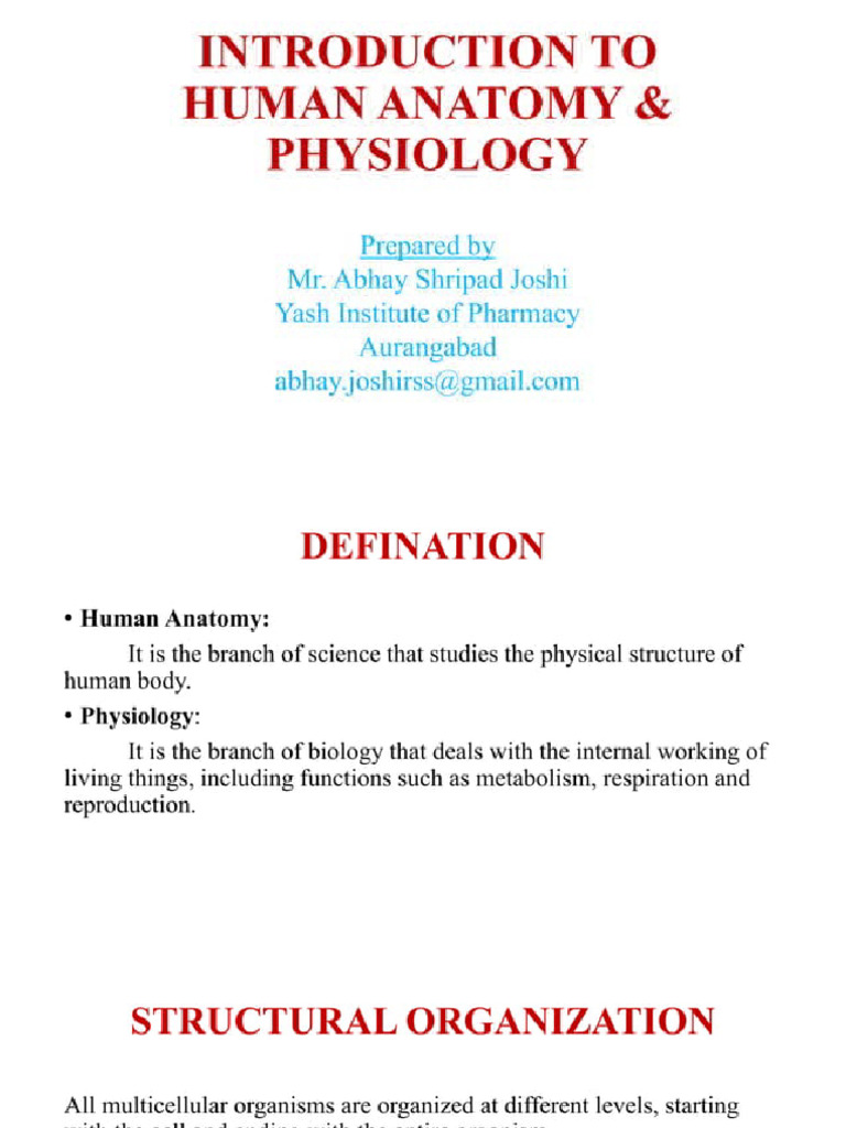 Introduction To Human Anatomy and Physiology | PDF