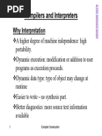 Compilers and Interpreters: Why Interpretation