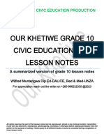 Our Khetiwe Grade 10 Civic Education 2024