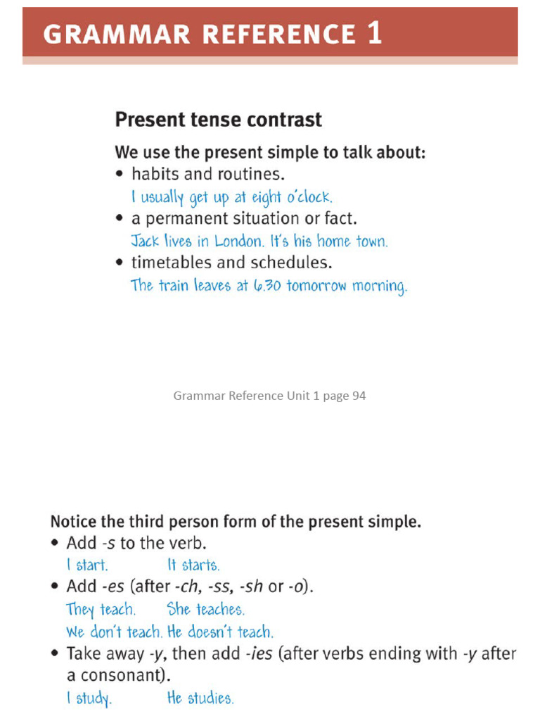 Aim High Student - S Book 3 Grammar Reference and Builder Unit 1-10 ...