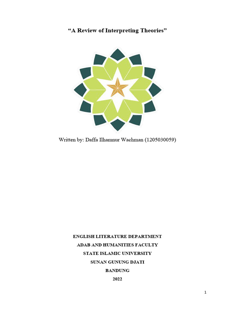 Overview of Interpreting Theories | PDF | Language Interpretation ...