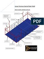 Especificaciones Tecnicas Cancha Padel 3D PDF