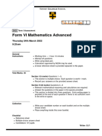 Sydney Grammar (2022) Form VI Adv Maths AT2 - Solutions