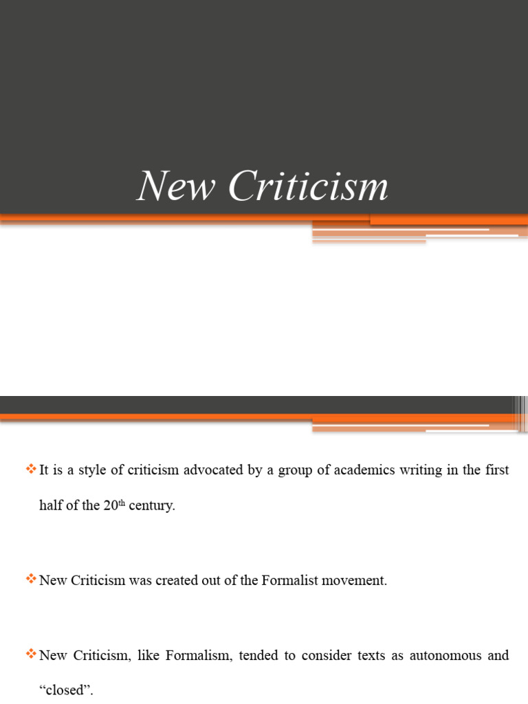 New Criticism | PDF | General Fiction