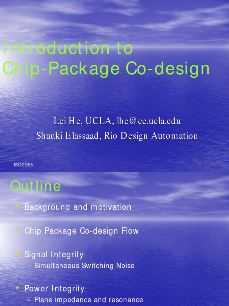 Chip Package-Codesign | PDF | Integrated Circuit | Capacitor