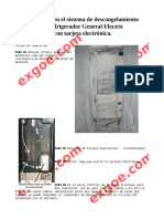 Problemas en el sistema de descongelamiento de refrigerador General Electric con tarjeta electrónica