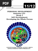 CORE 11 12 Personal Development q0 CLAS2 Week2 Developing The Whole Person 2 RHEA ANN NAVILLA