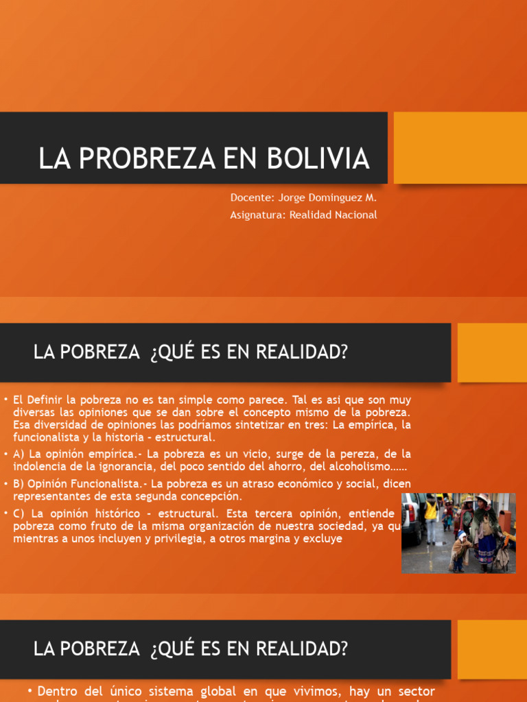 La Probreza en Bolivia | Descargar gratis PDF | Pobreza | Pobreza e ...
