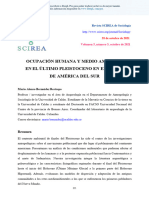 OCUPACIONES HUMANAS Y MEDIOAMBIENTE AL FINALDELPLEISTOCENO EN EL NORTE DE SURAMÉRICA. MARIO BERMUDEZ. Es