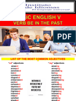 Idiomas Semana 5 A Verb Be in The Past