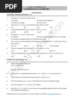 Math Coordinate Geometry Assignment 1