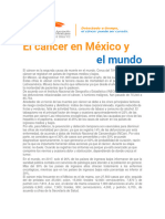 El Cáncer en México y El Mundo