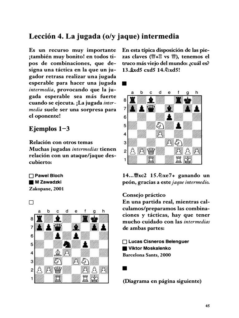 Jugada Intermedia en Ajedrez | PDF | Juegos tradicionales | Juegos ...