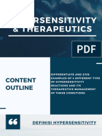 Hypersensitivity and Therapeutics